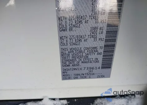 2018 Nissan Rogue S z USA, uszkodzony, nr VIN 5N1AT2MV1JC739614